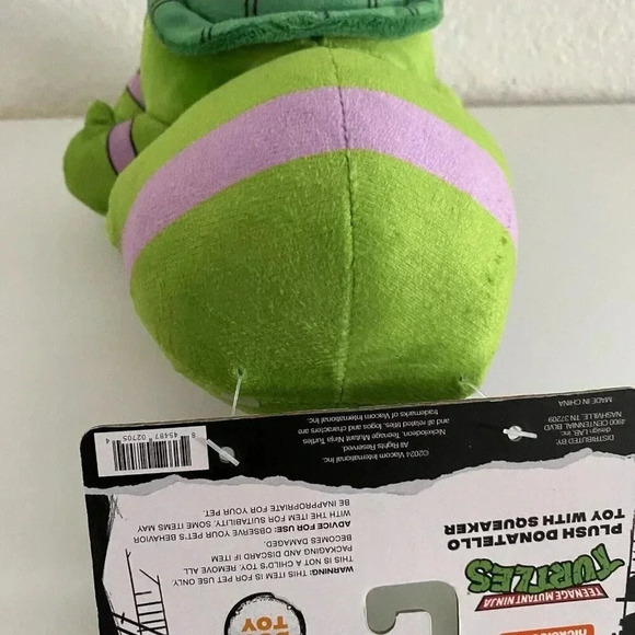 Dog Toy Donatello Teenage Mutant Ninja Turtles Plush Squeaky TMNT Fetch for Pets - Picture 6 of 7